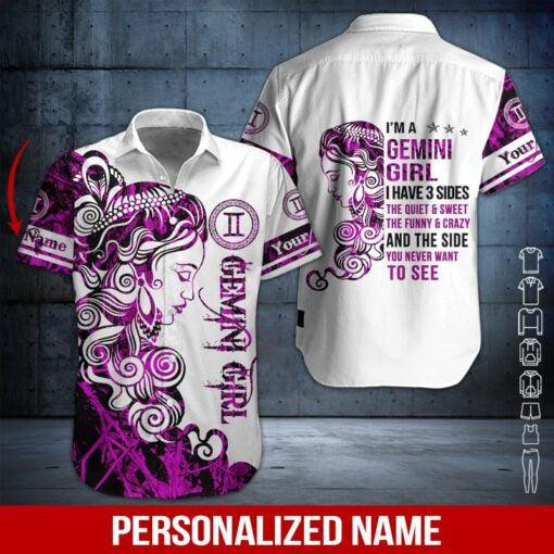 Gemini Girl Personalized Hawaiian Shirt