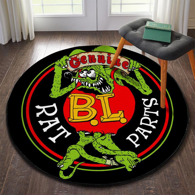 Genuine Rat Parts Round Rug Carpet Bedroom Livingroom Home Decor