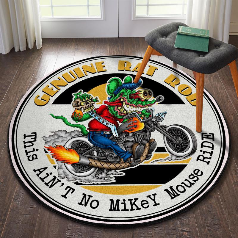 Genuine Rat Rod Round Rug Carpet Bedroom Livingroom Home Decor