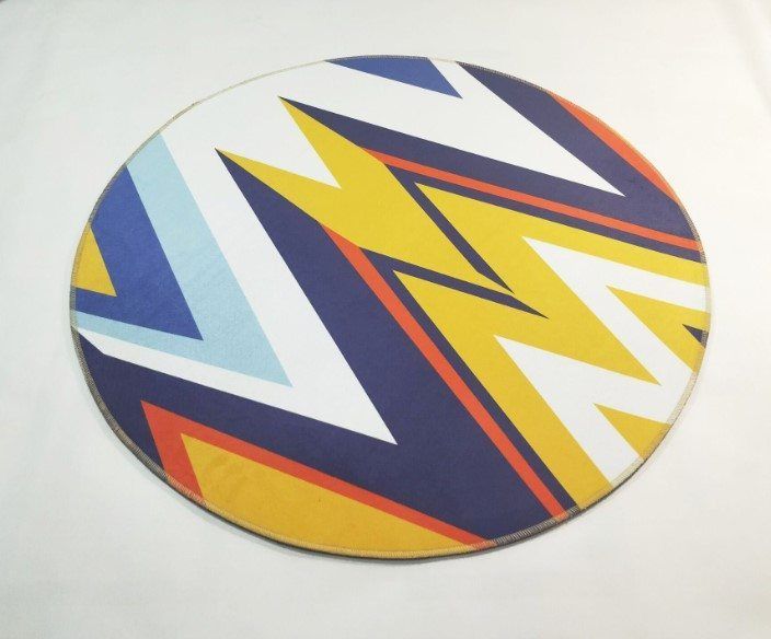 Geometric Round Rug Carpet Bedroom Livingroom Home Decor