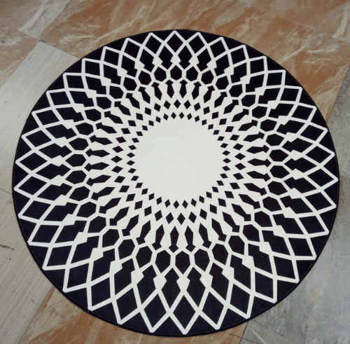 Geometry Round Rug Carpet Bedroom Livingroom Home Decor