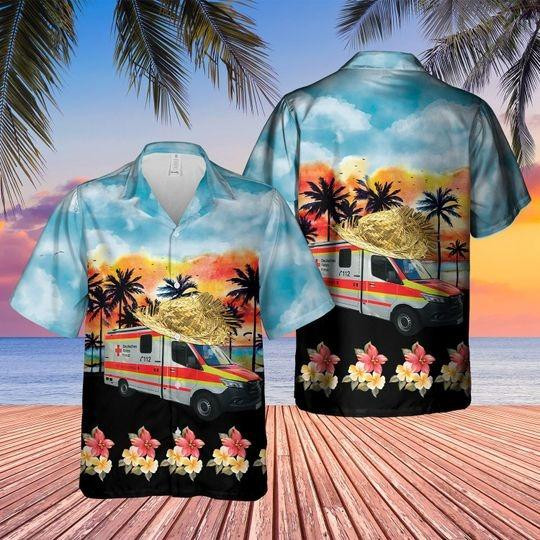 German Ambulance Hawaiian Shirt