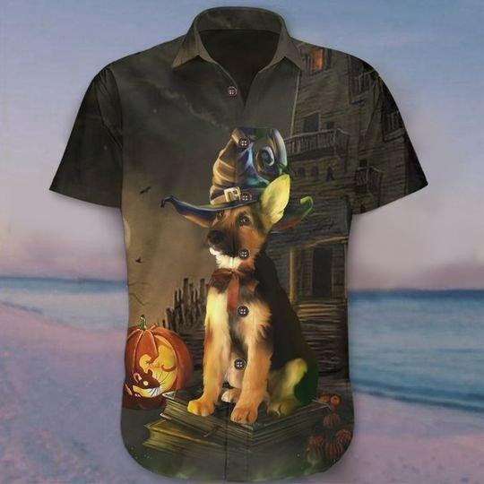 German Shepherd Halloween Hawaiian Shirt