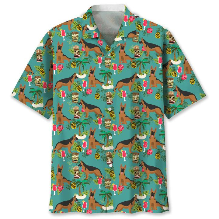 German Shepherd Hawaiian Shirt