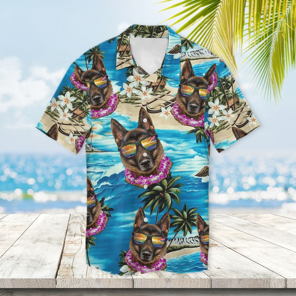 German Shepherd Hawaiian Shirt