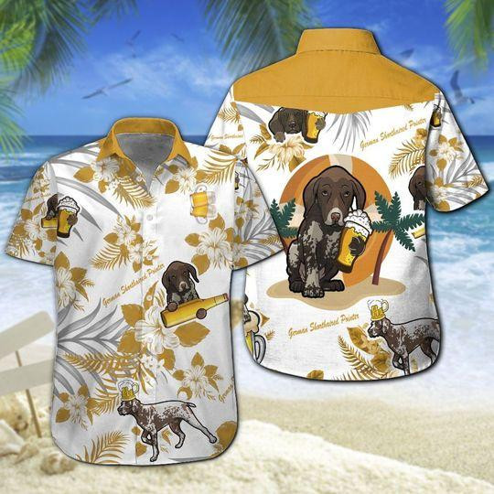 German Shorthaired Pointer Beer Hawaiian Shirt