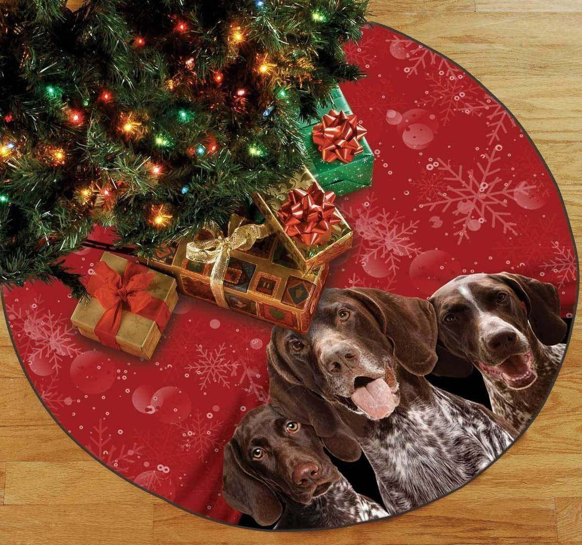 German Shorthaired Pointer Christmas Tree Round Rug Carpet Bedroom Livingroom Home Decor