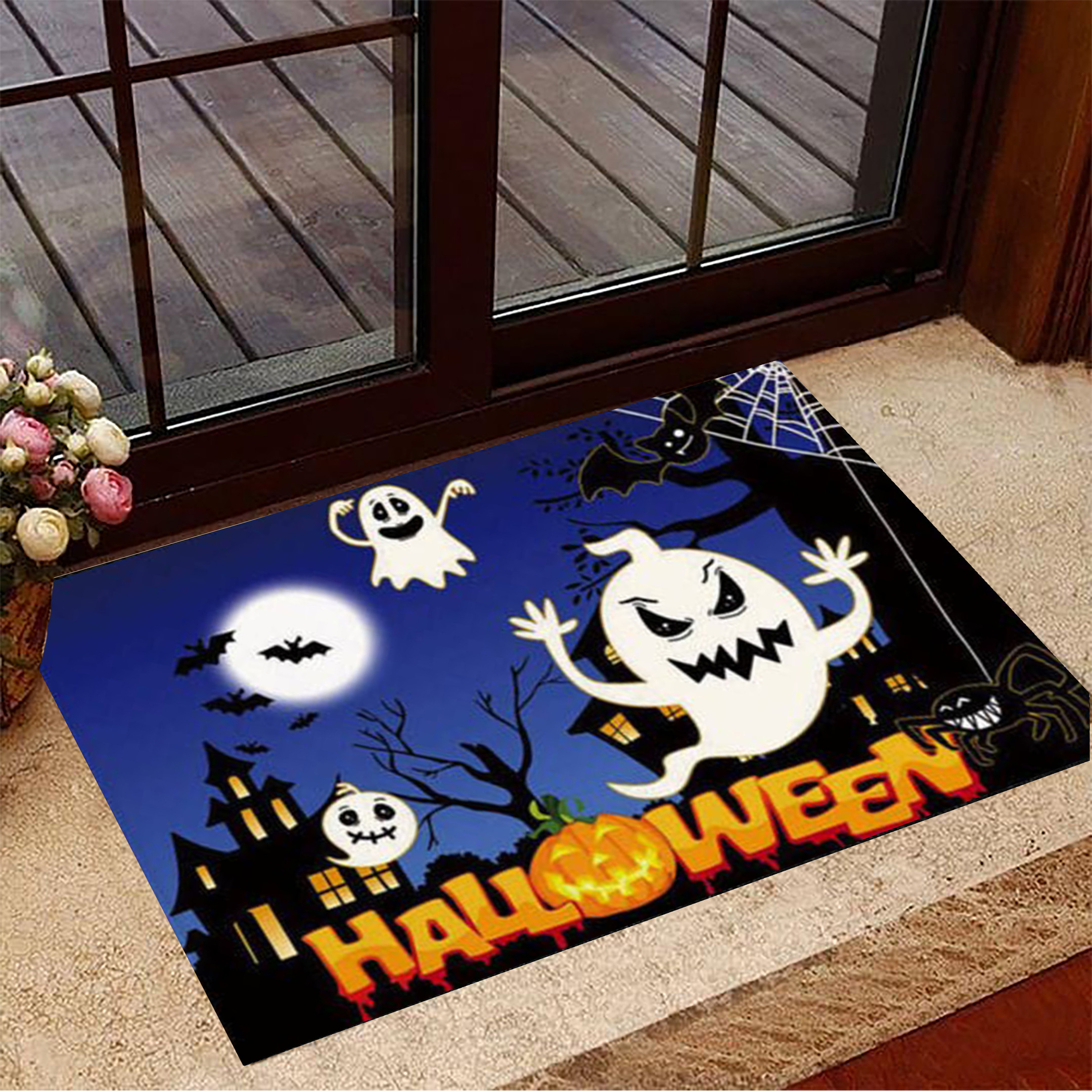 Ghost Halloween Rubber Doormat Pumpkin Halloween Front Door Mat Best Halloween Decorations