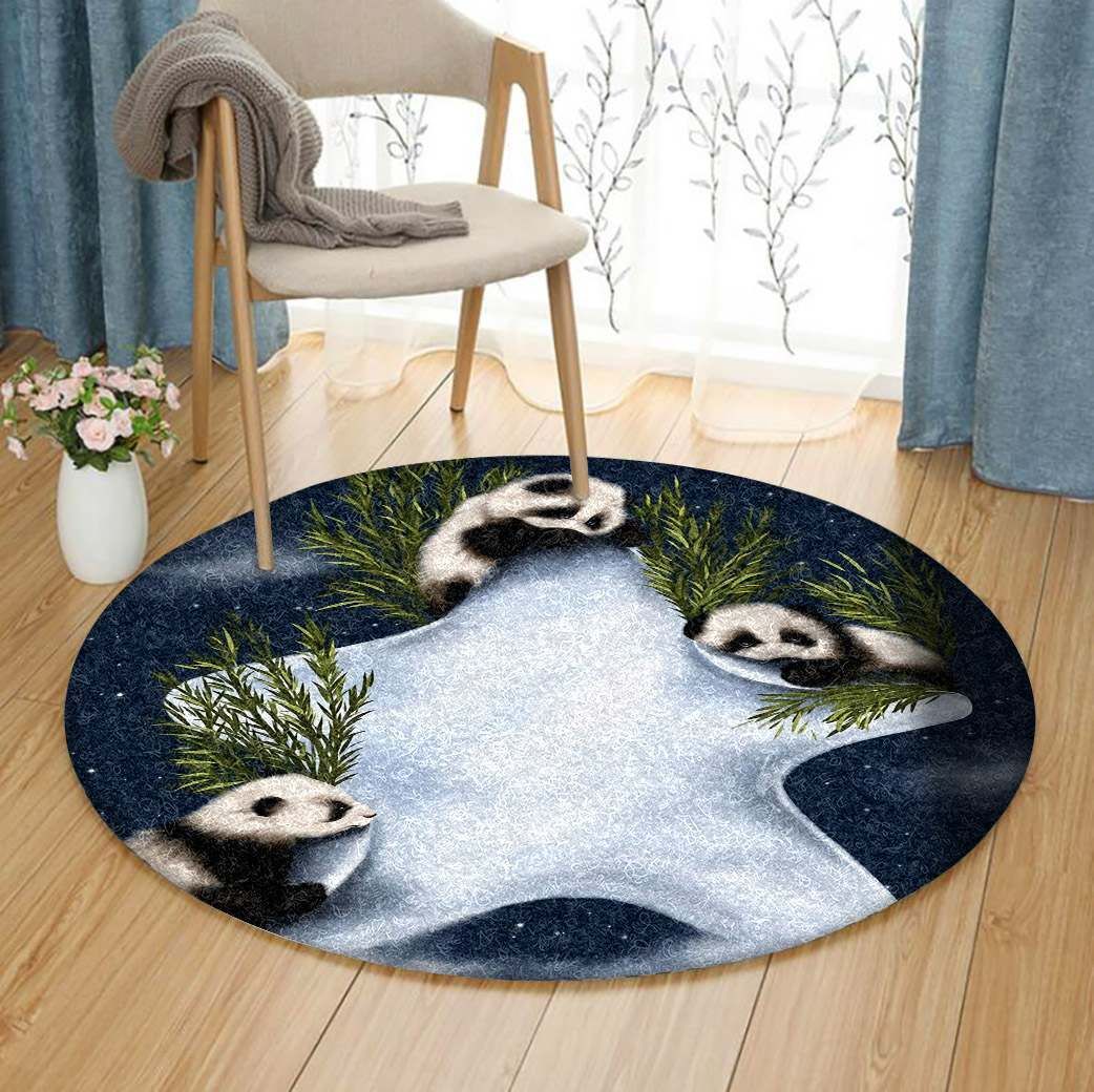 Giant Panda Round Rug Carpet Bedroom Livingroom Home Decor