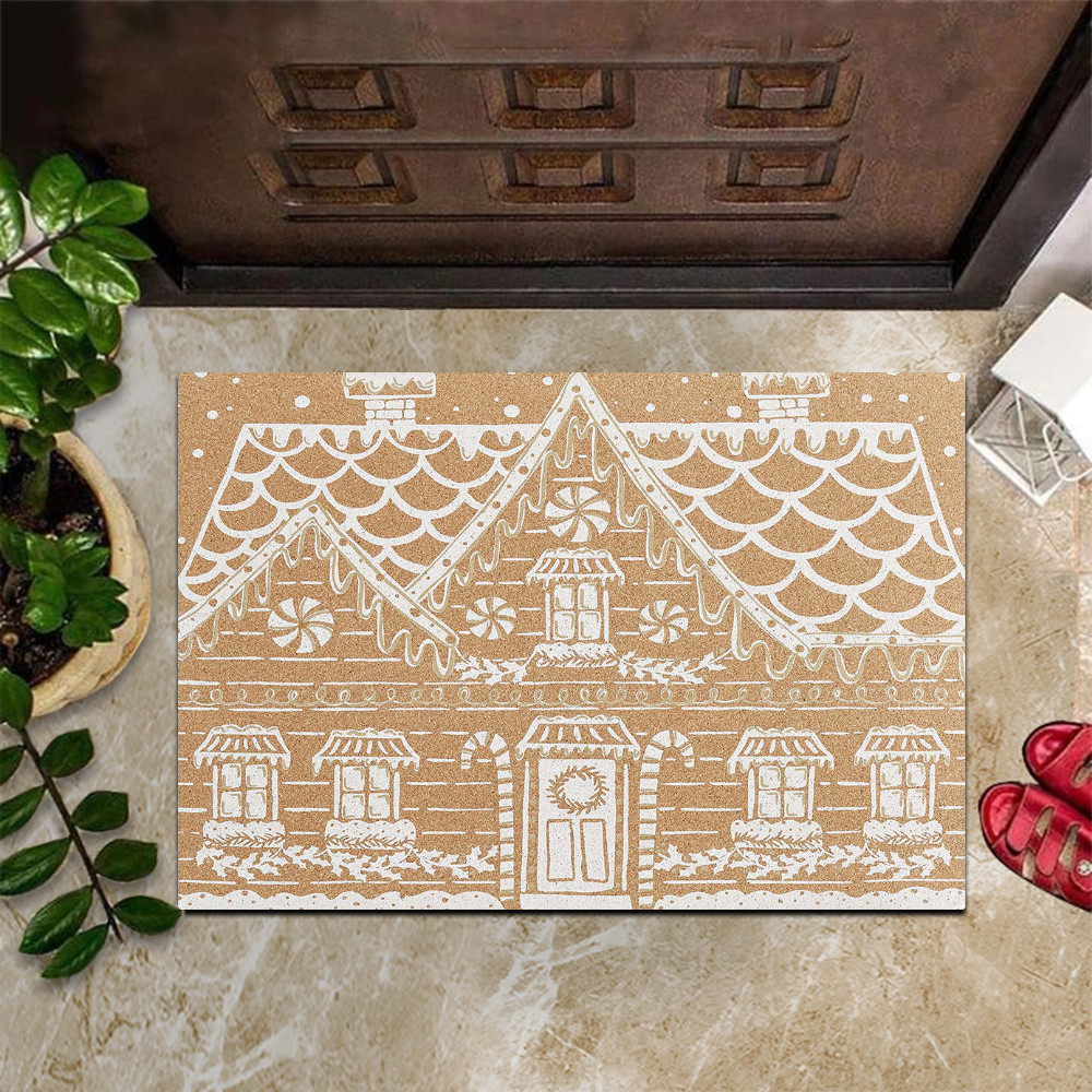 Gingerbread House Rubber Doormat Anthropologie Gingerbread Mat Xmas Floor Decorations