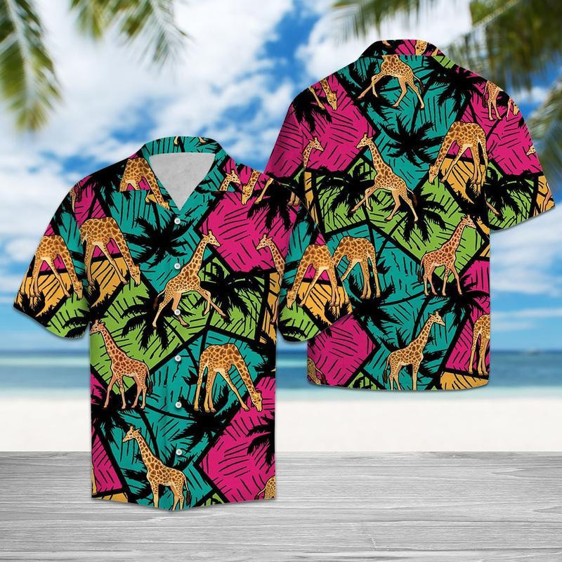 Giraffe Coconut Hawaiian Shirt
