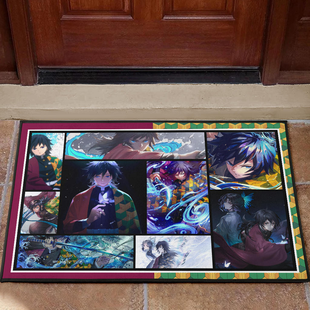 Giyuu Tomioka Rubber Doormat Anime Home Decor Personalized For Fans