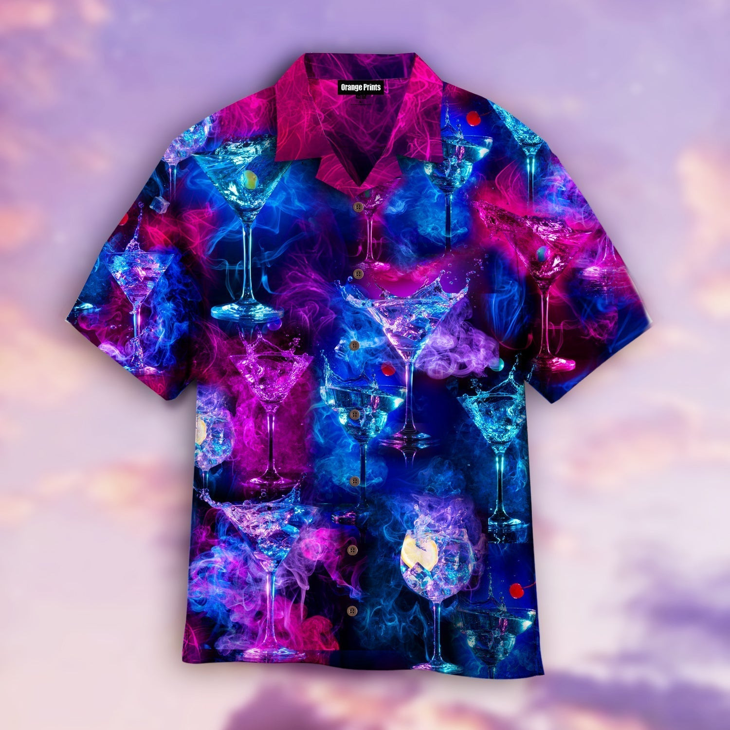 Glowing Cocktail Hawaiian Shirt