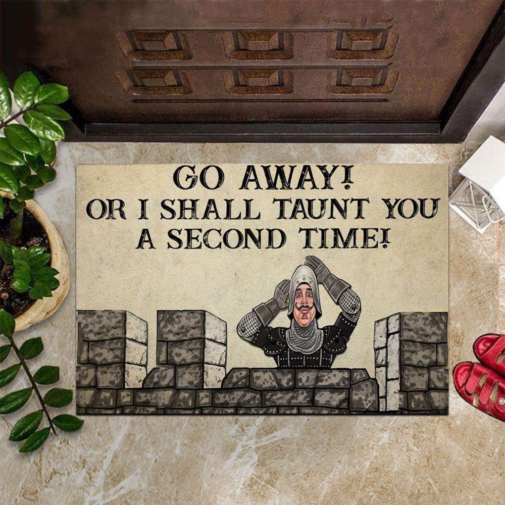 Go Away Or I Shall Taunt You A Second Time Rubber Doormat Monty Python Rubber Doormat New House Gift Ideas