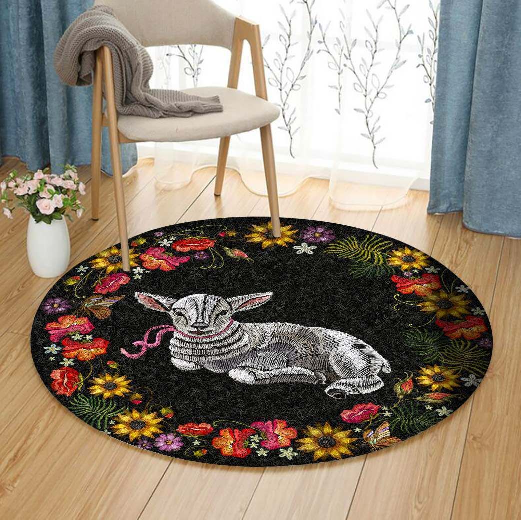 Goat Round Rug Carpet Bedroom Livingroom Home Decor