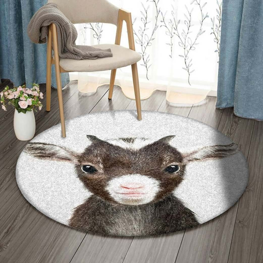 Goat Round Rug Carpet Bedroom Livingroom Home Decor