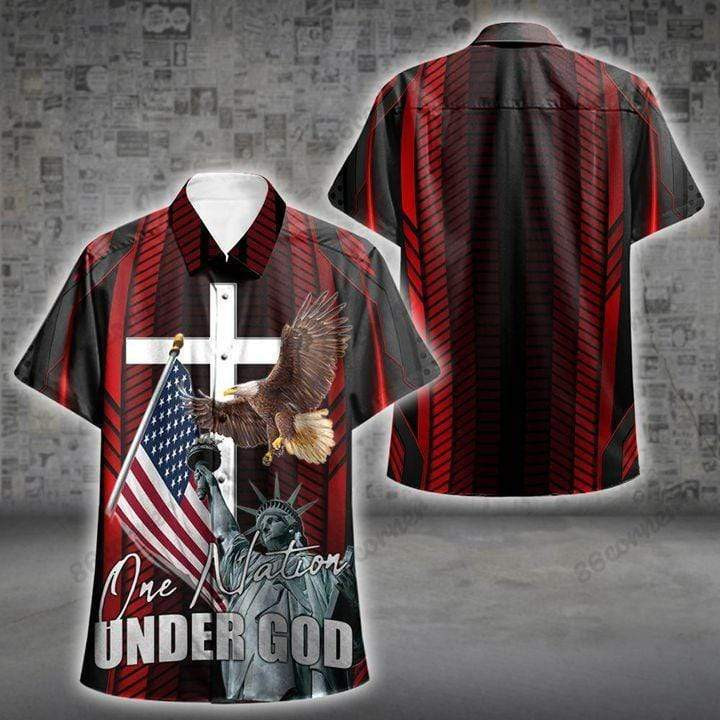 God Bless And Eagle Under God Hawaiian Shirt