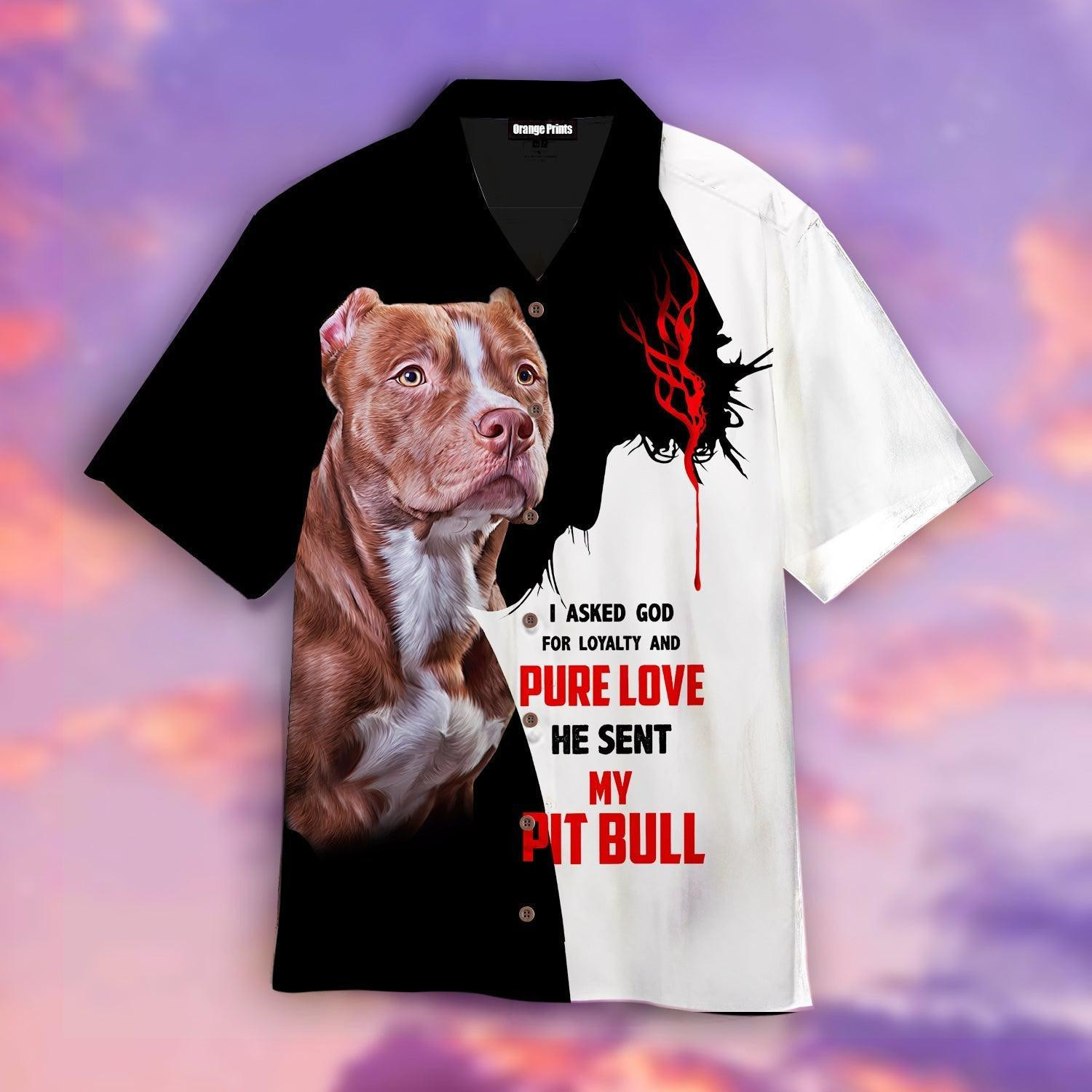 God Sent Me My PitBull Hawaiian Shirt