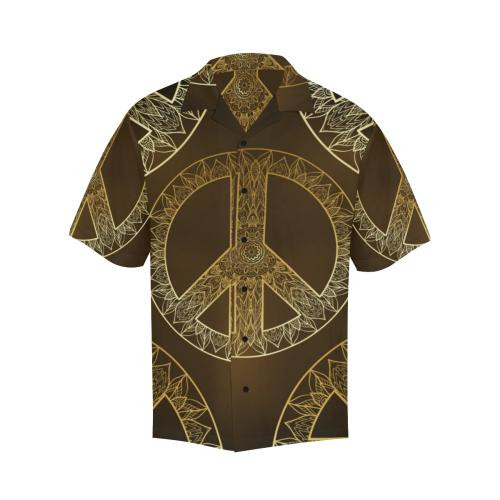 Gold Mandala Peace Hawaiian Shirt