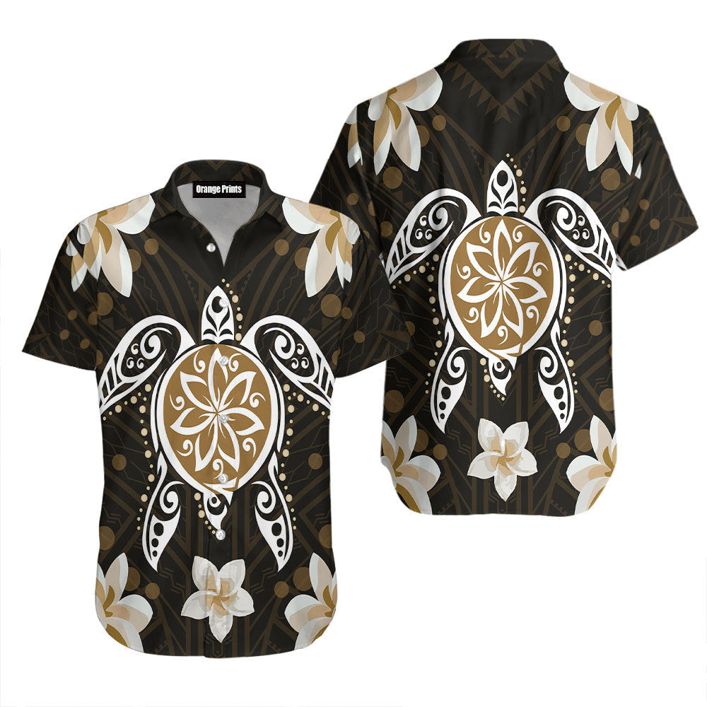 Gold Turtle Hawaiian Shirt