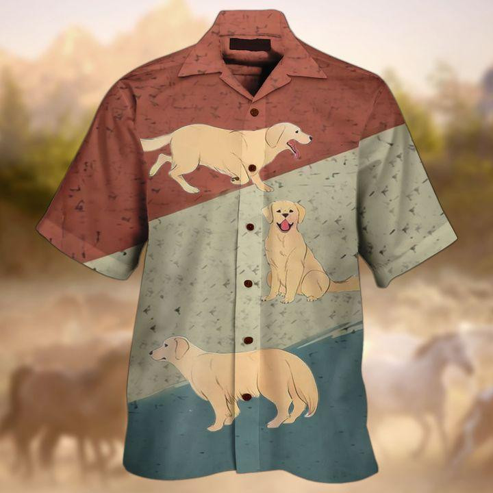 Golden Retrieve Hawaiian Shirt