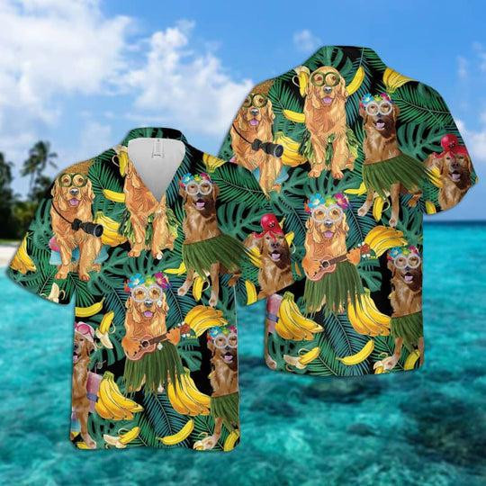 Golden Retriever Summer Hawaiian Shirt