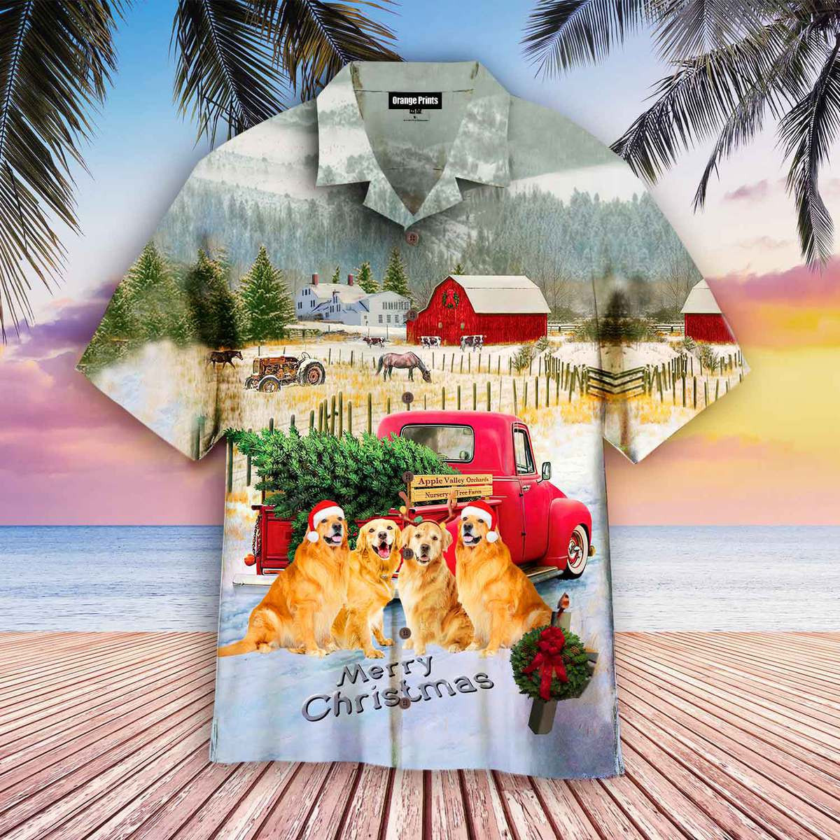 Golden Retriever Xmas Is Coming Hawaiian Shirt