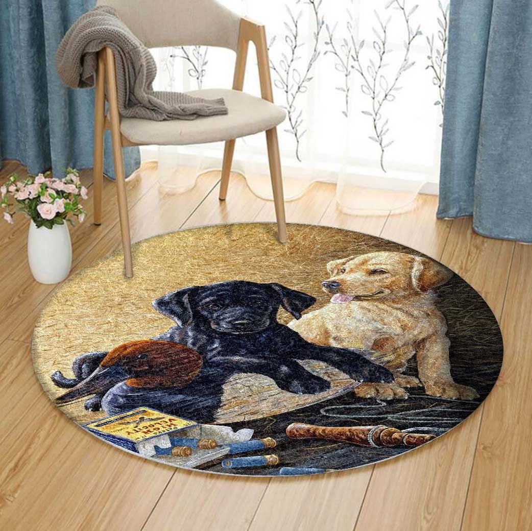 Golden Round Rug Carpet Bedroom Livingroom Home Decor