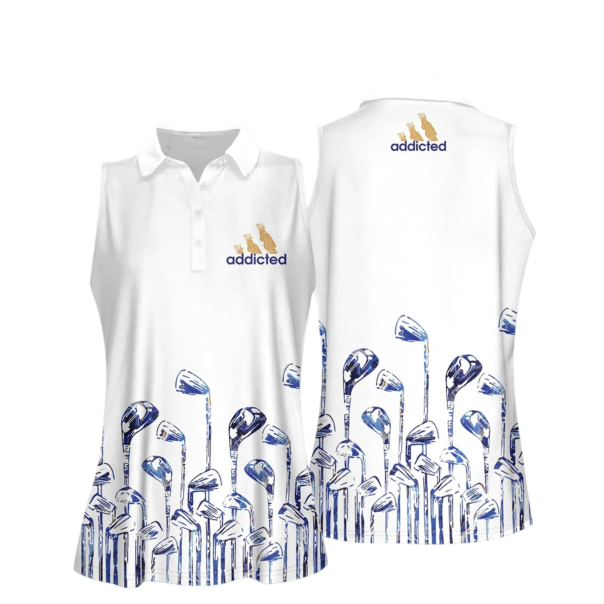Golf Club Addicted Sleeveless Polo Shirt