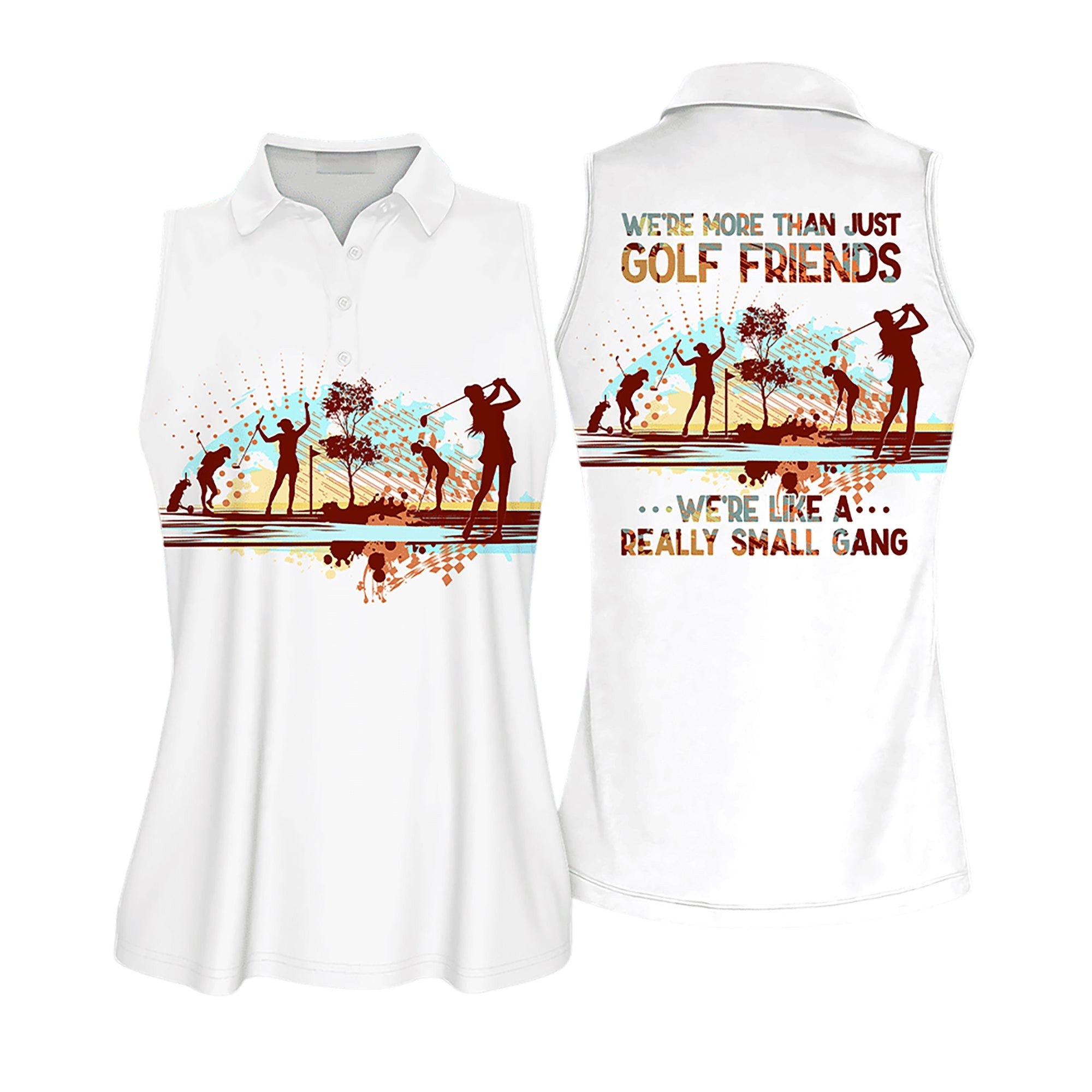Golf Club Friends Small Gang Sleeveless Polo Shirt