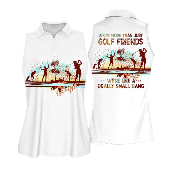 Golf Club Friends Small Gang Sleeveless Polo Shirt Short Sleeveless, Women Golf Shirt