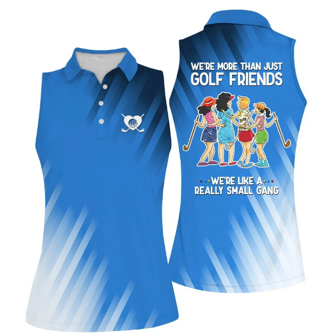 Golf Friends Muticolor Sleeveless Polo Shirt For Ladies Golf Shirt