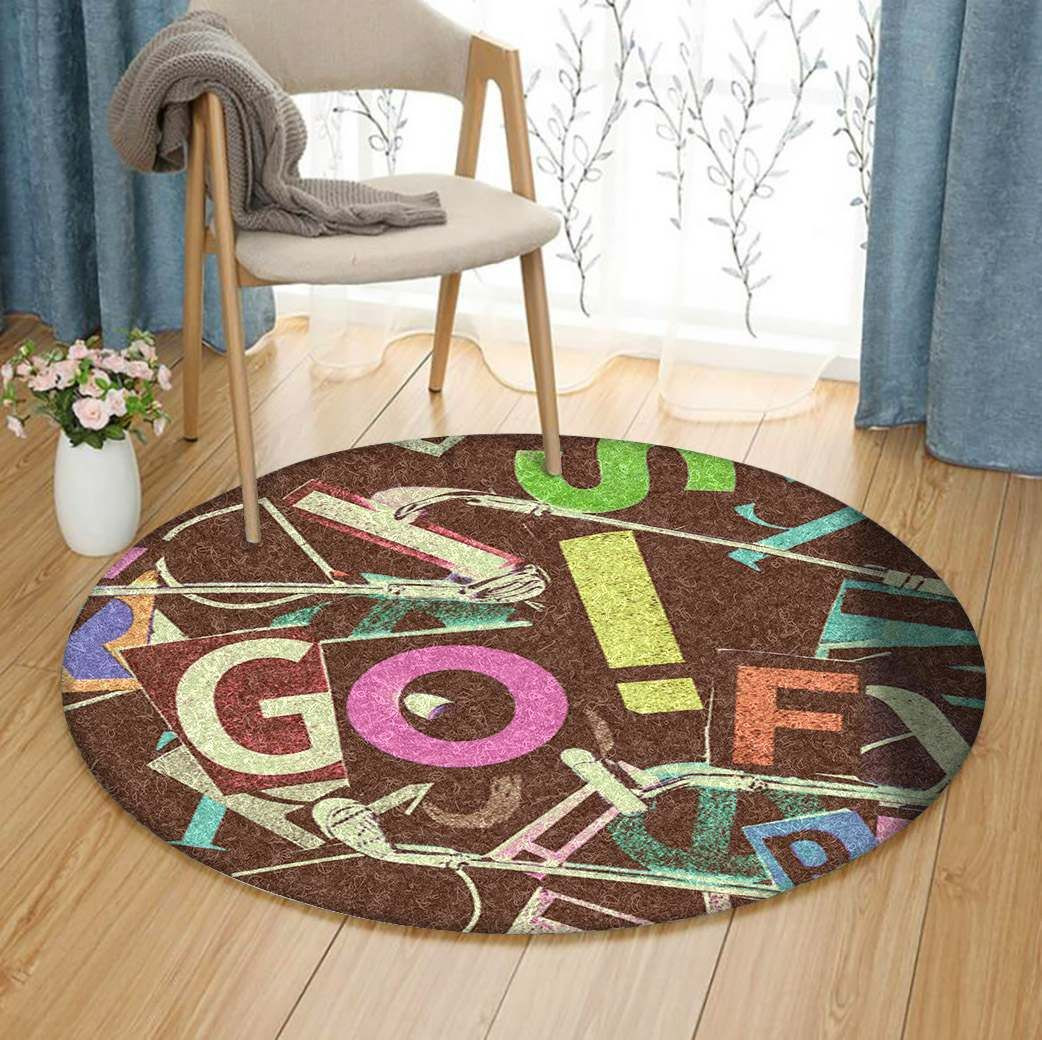 Golf Round Rug Carpet Bedroom Livingroom Home Decor
