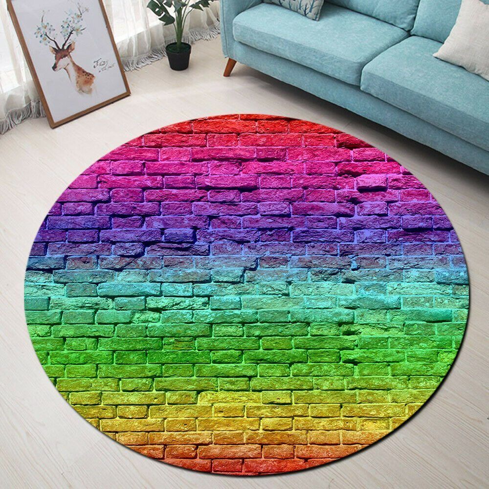 Graffiti Old Vintage Wall Round Rug Carpet Bedroom Livingroom Home Decor