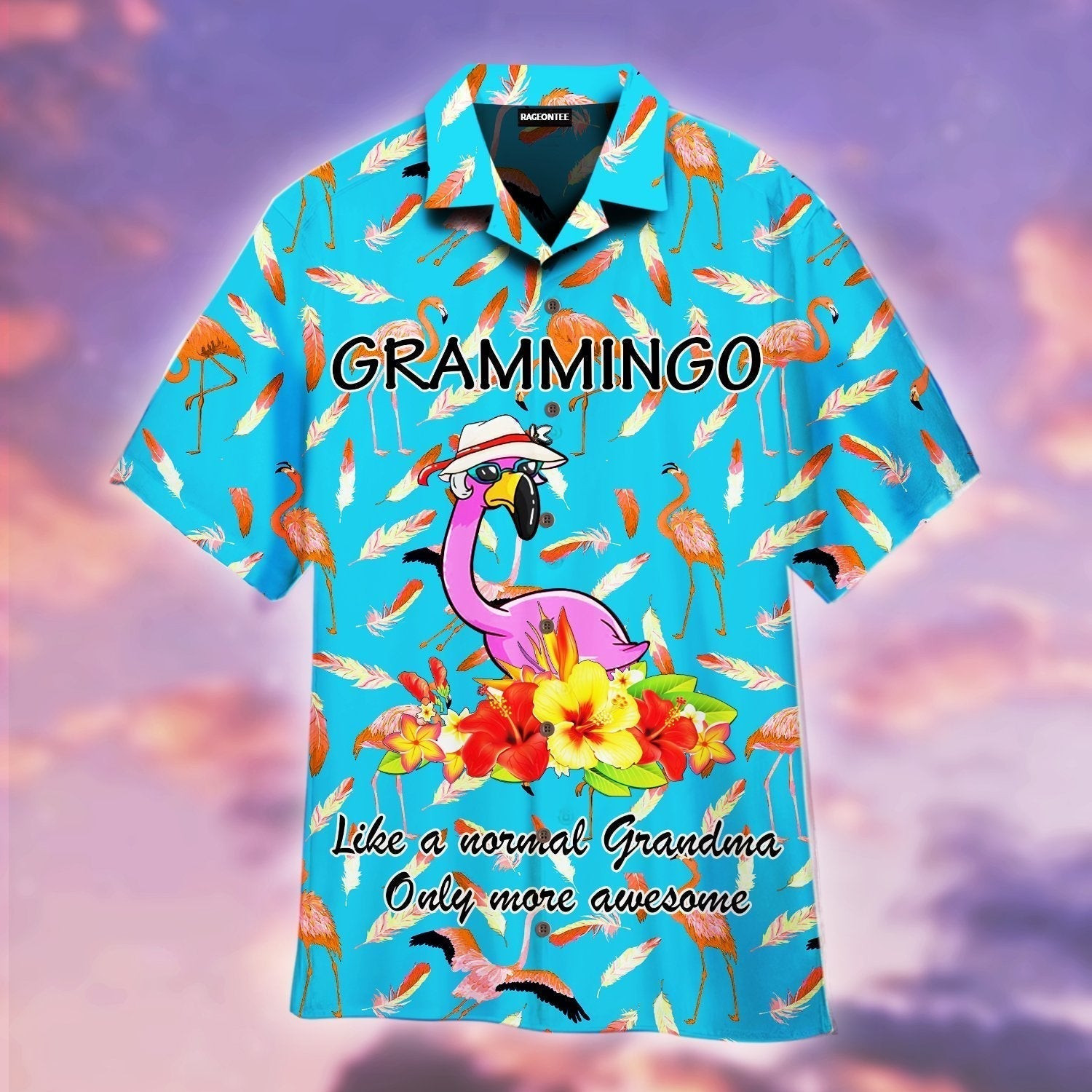 Grammingo Pink Flamingo Grandma Hawaiian Shirt