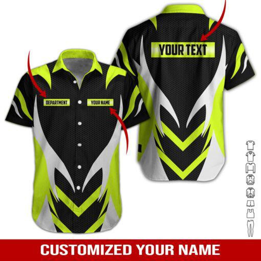 Green Heavy Equipment Personalized Hawaiian Shirt