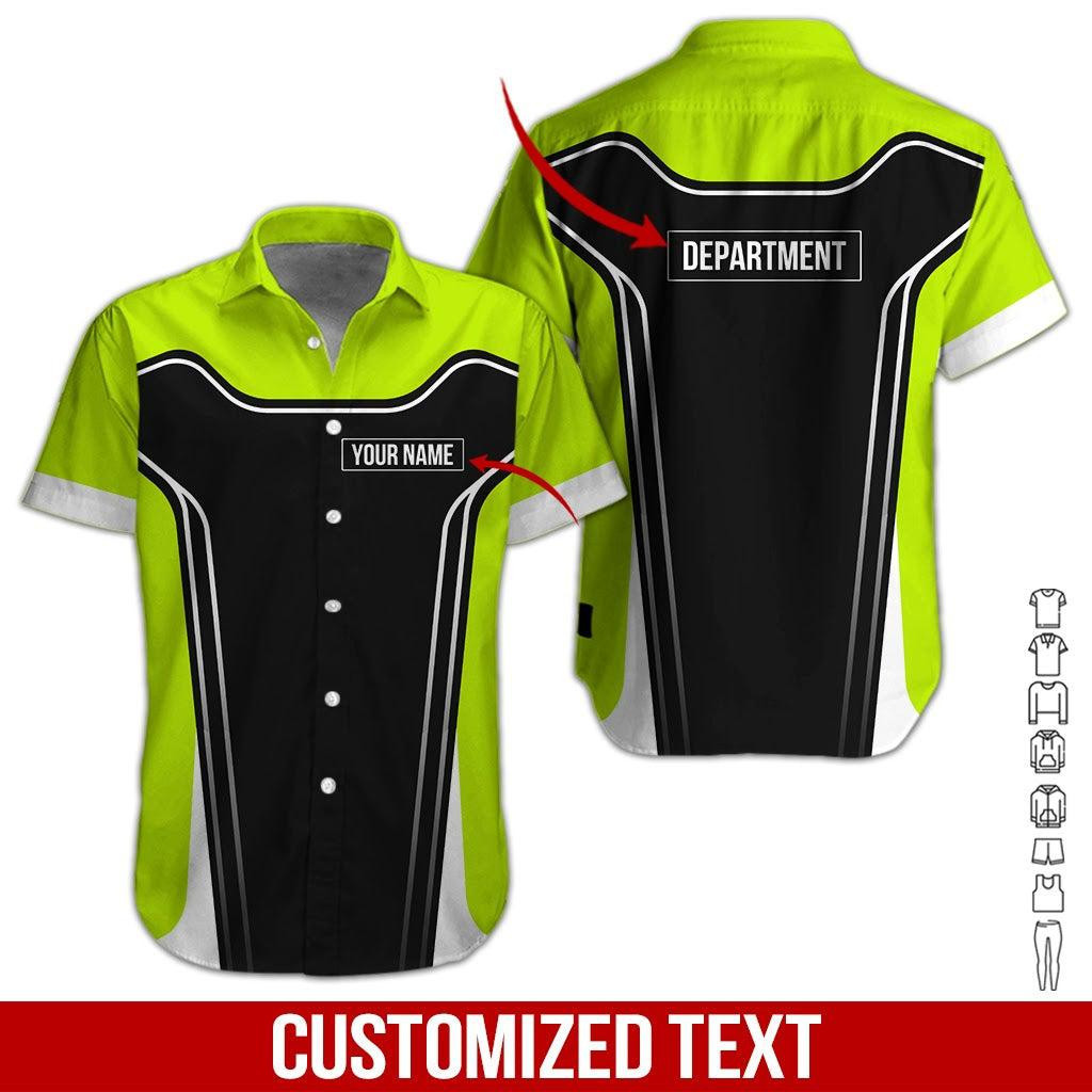 Green Heavy Equipment Personalized Hawaiian Shirt