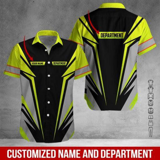 Green Heavy Equipment Personalized Hawaiian Shirt