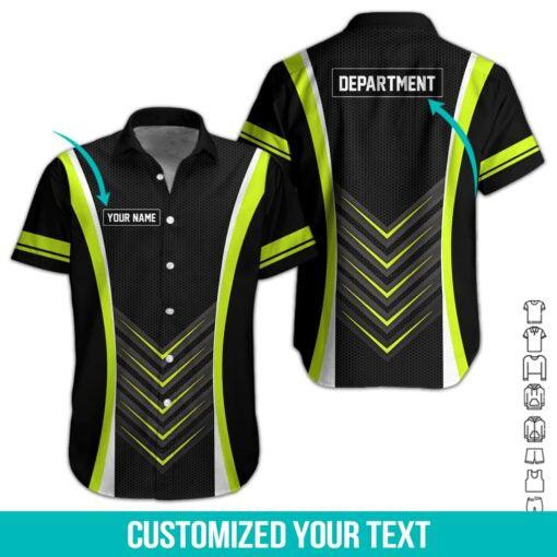 Green Heavy Equipment Personalized Hawaiian Shirt