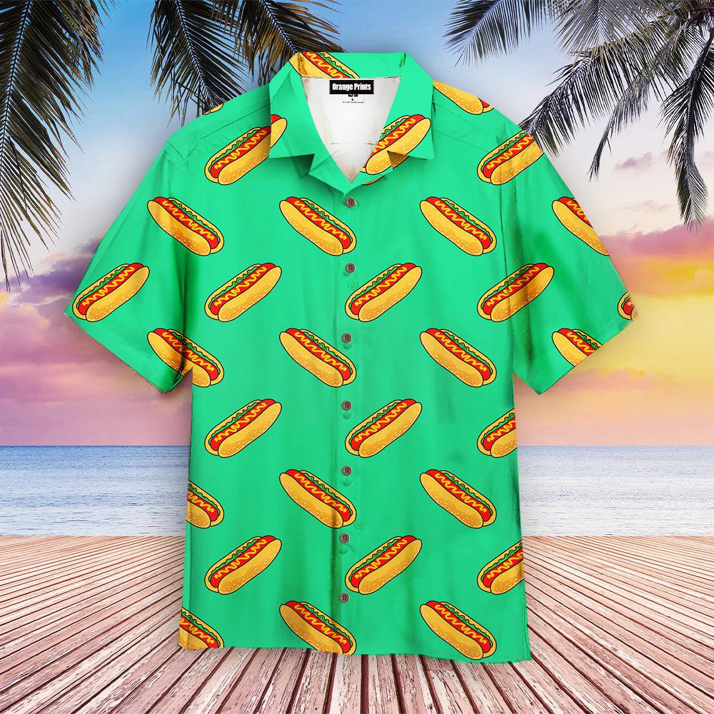 Green Hotdogs Hawaiian Shirt