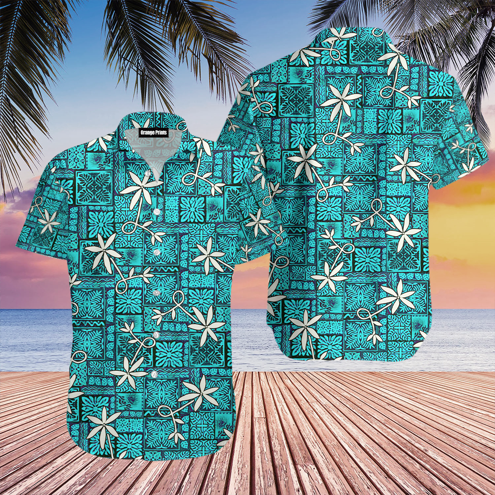 Green Tropical Pattern Hawaiian Shirt