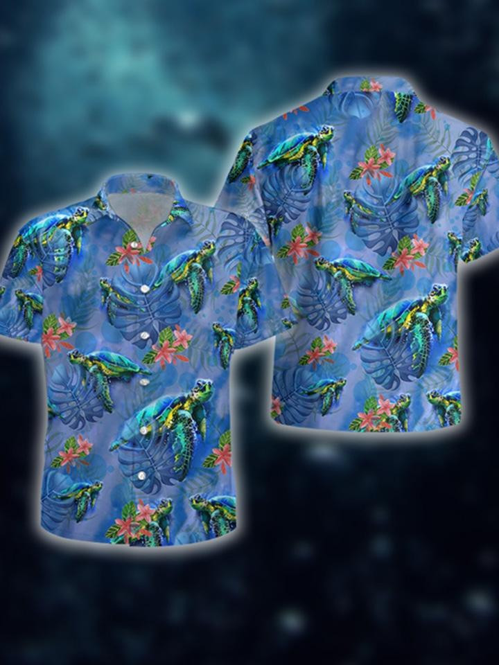 Green Turtle Hawaiian Shirt