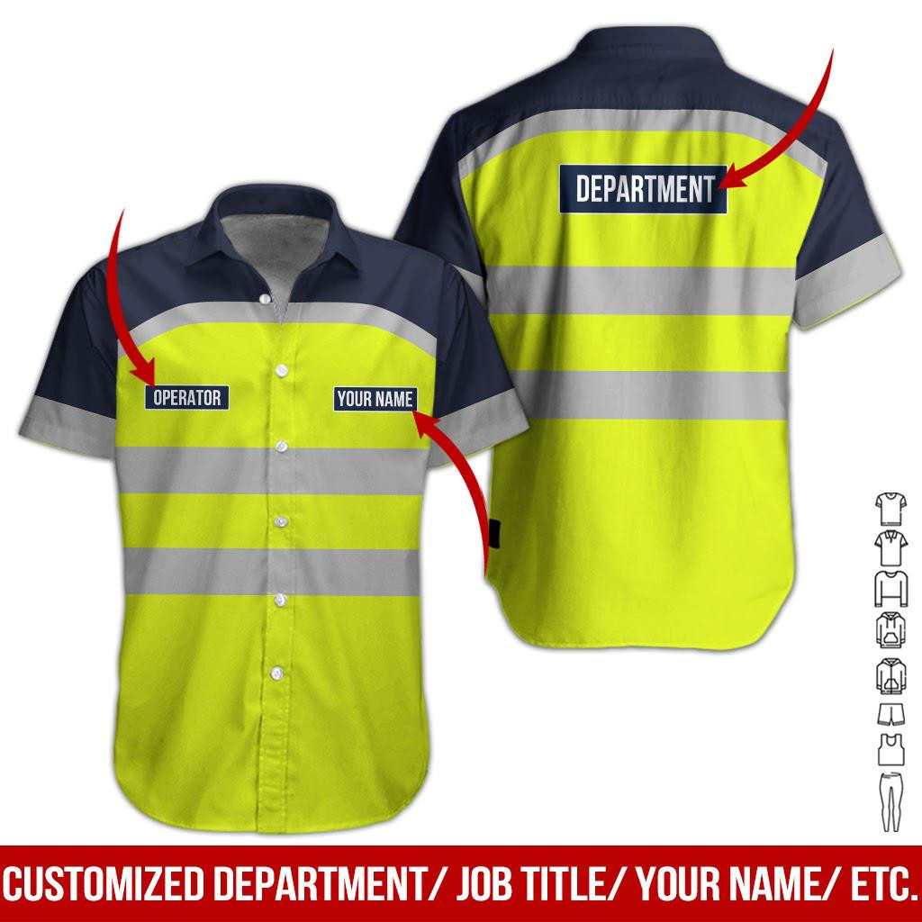 Green Workwear Personalized Hawaiian Shirt