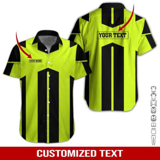 Green Workwear Style Personalized & Department Hawaiian Shirt