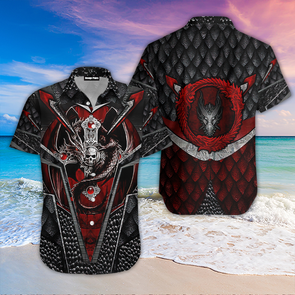 Grey Dragon Hawaiian Shirt
