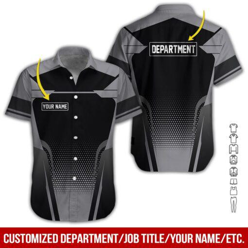 Grey Heavy Equipment Personalized Hawaiian Shirt