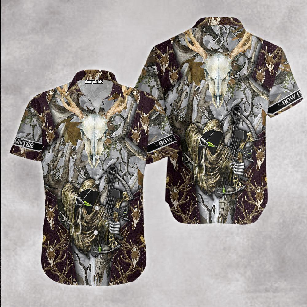 Grim Reaper Bow Hunting Hawaiian Shirt