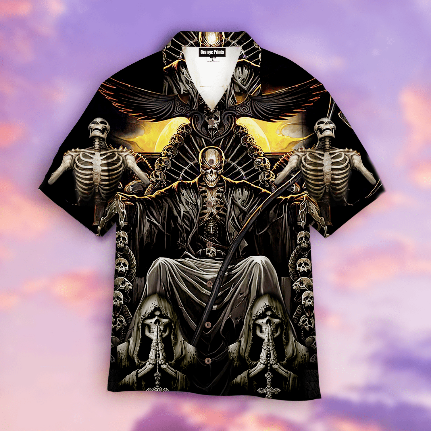 Grim Reaper Dark Skull Hawaiian Shirt