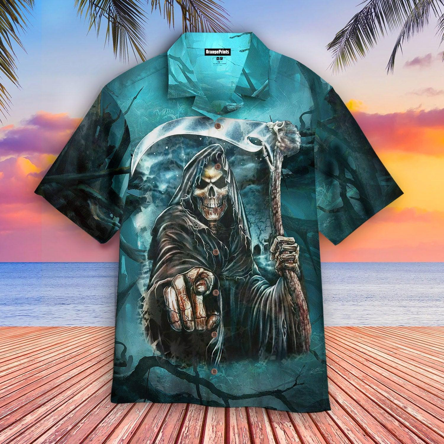 Grim Reaper Hawaiian Shirt