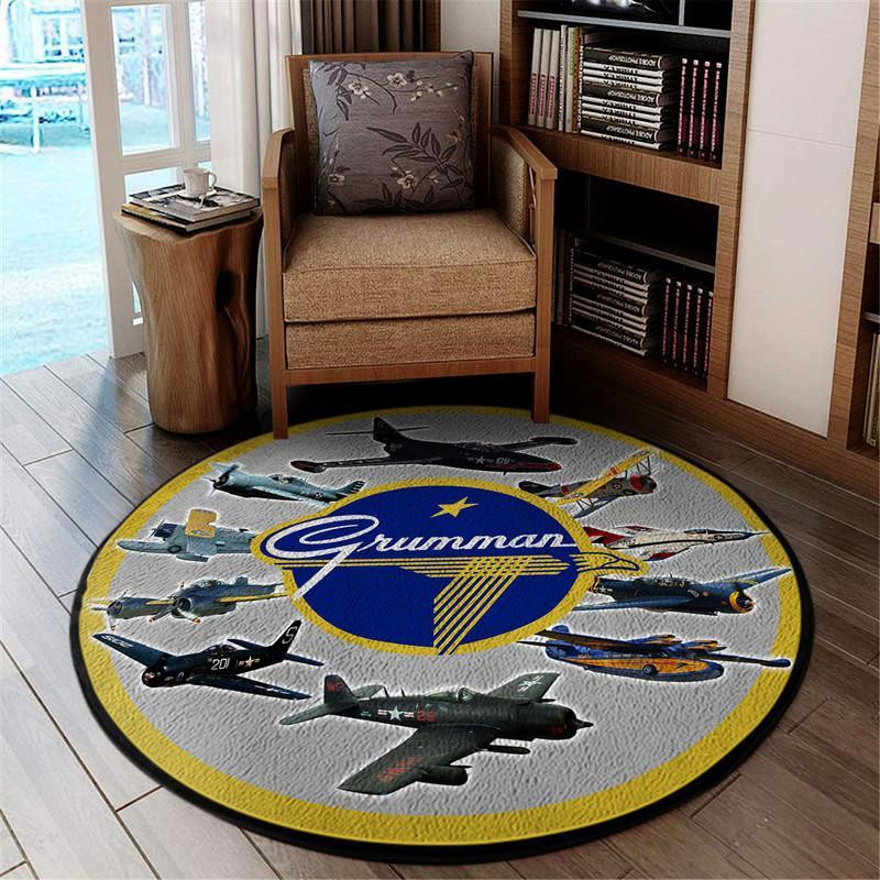 Grumman 5Round Floor Mat Room Rugs Carpet Outdoor Rug Washable Rugs Round Rug Carpet Bedroom Livingroom Home Decor